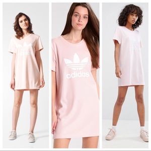 pink adidas t shirt dress